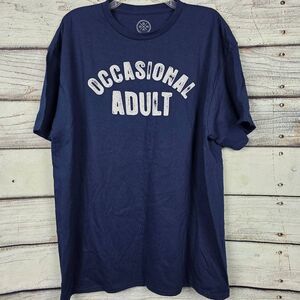 DOM Men’s XL Navy Graphic T-Shirt “Occasional Adult”